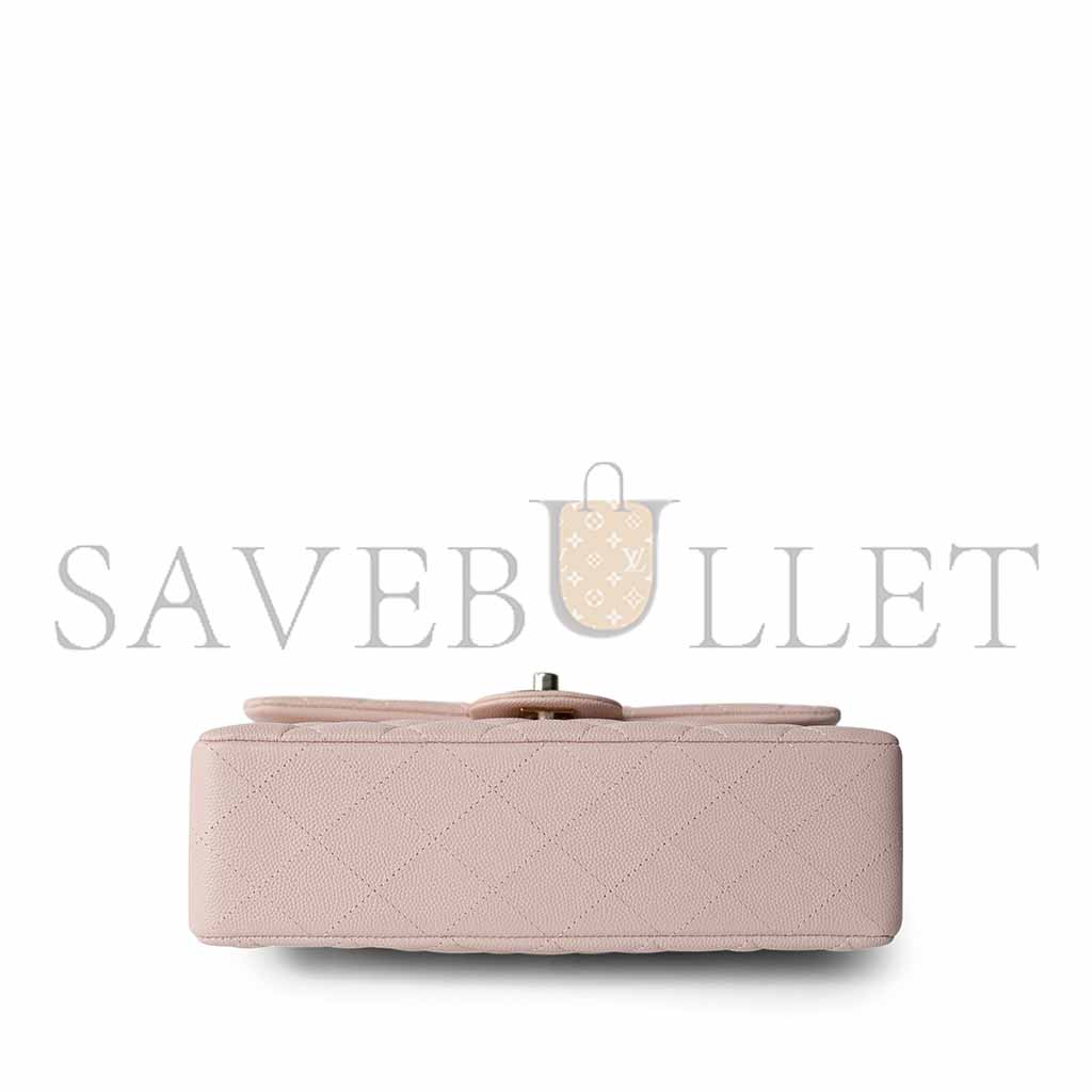 Ch*el light pink caviar quilted classic flap small a37586 (23*14.5*6cm)